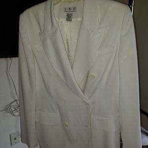 White double breasted blazer